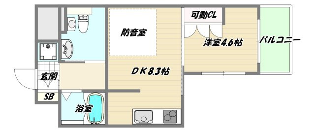 大阪市淀川区西宮原２丁目の賃貸マンションの間取り