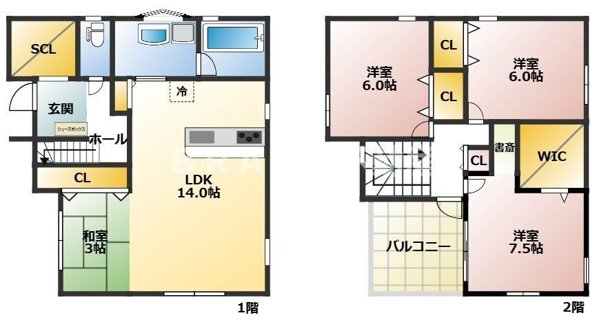 堺市堺区海山町4丁戸建　BRAVI不動産の間取り