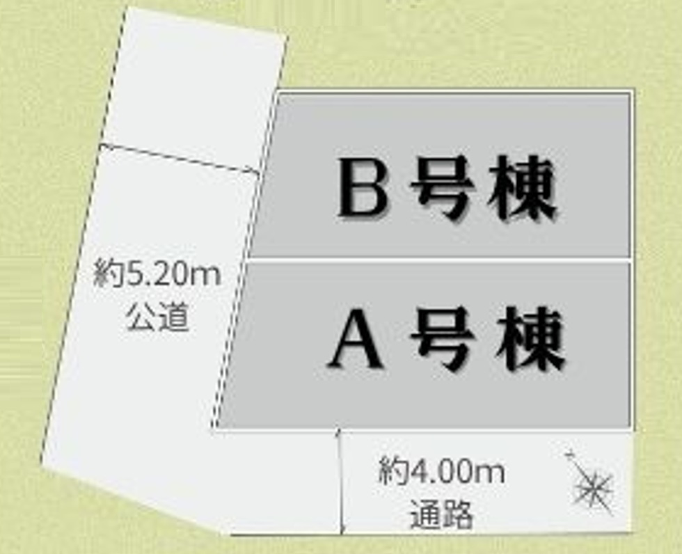 川崎市宮前区南野川3丁目　A号棟の区画図