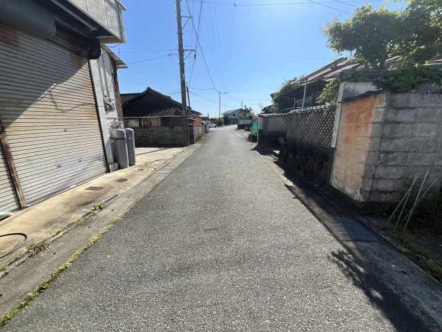 朝倉市甘木　売り土地の前面道路含む現地写真|前面道路含む現地写真です