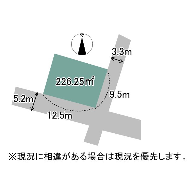 売土地　沼津市小諏訪の土地図|約68坪のゆとりのある敷地です。建築条件なしです！