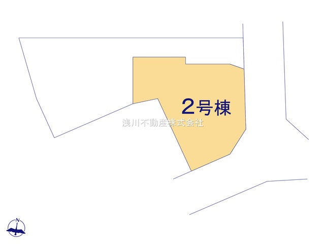 八王子市　万町　新築一戸建て　１期の区画図|～全2棟の新築一戸建て～