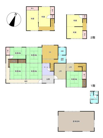 灘分町　戸建の外観|右側に離れあり