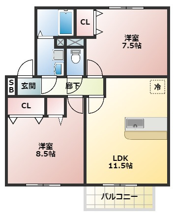 【間取り】 | コンフォヴェール A棟