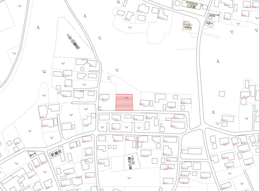 都城市乙房町の売地の土地図