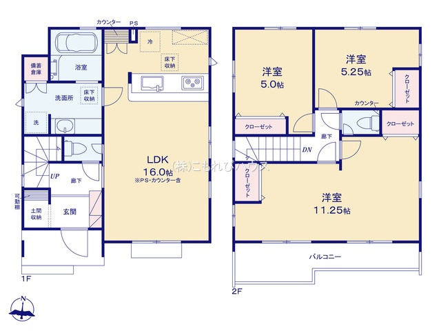 桶川市坂田　新築一戸建て　01の間取り|桶川市坂田　新築一戸建て　01・3LDK・土地面積113.20m2・建物面積90.67m2