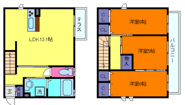 摂州打出住の間取り