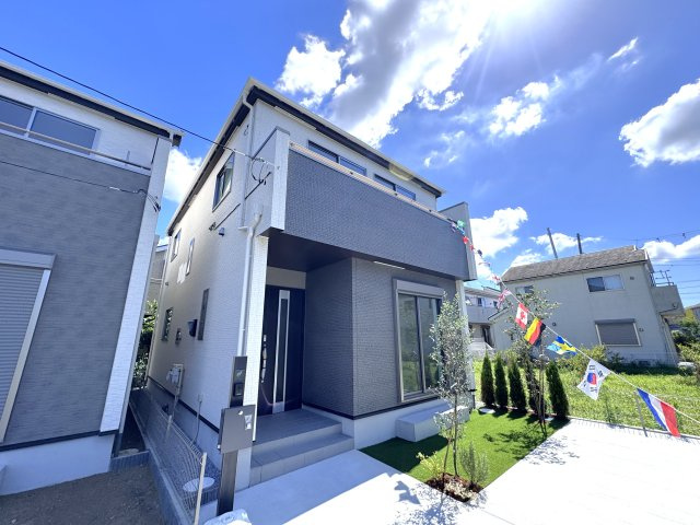 松戸市上矢切新築戸建の外観|C号棟外観・完成済み内覧可能です！