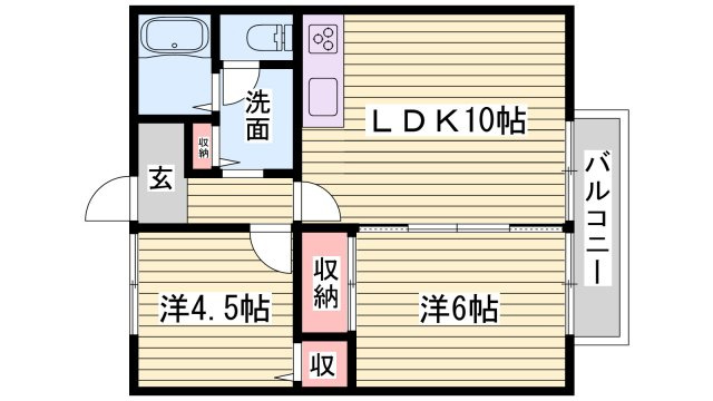 フラワーハイツ　Ｂ棟の間取り