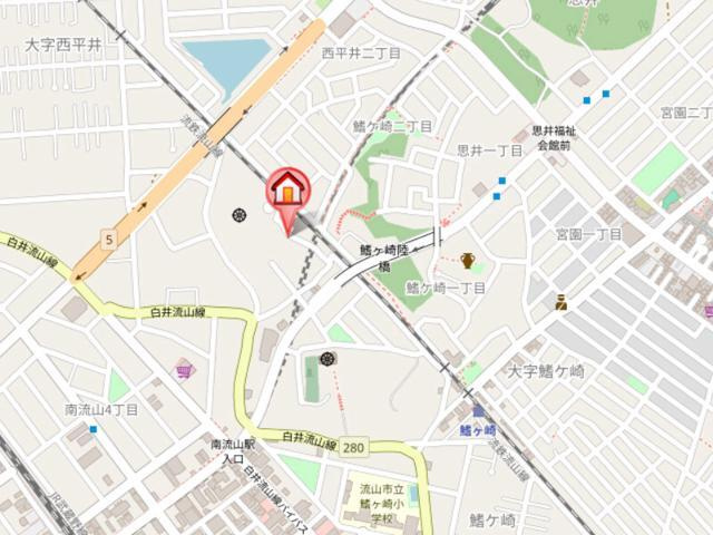 クロレ南流山Ⅲの地図