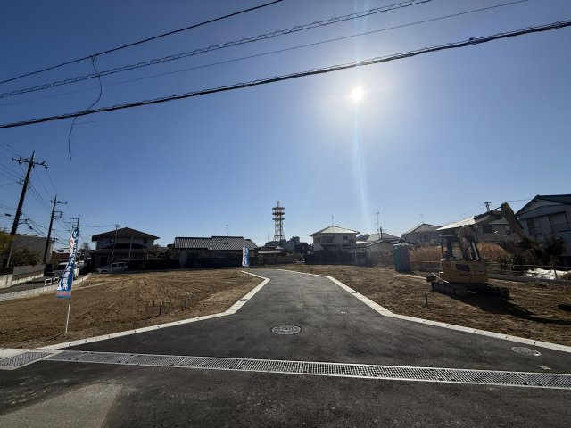 【北西・南西角地】東金市東金B区新築戸建の前面道路含む現地写真