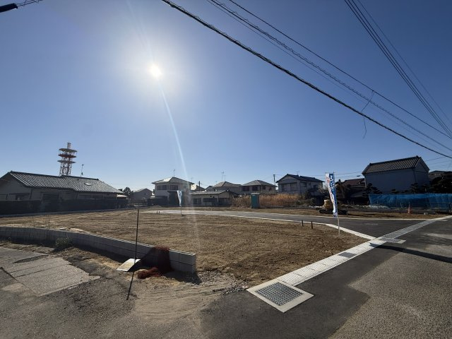 【北西・南西角地】東金市東金B区新築戸建の前面道路含む現地写真