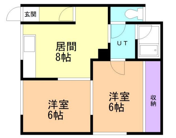 №１福盛ハイツA棟の間取り