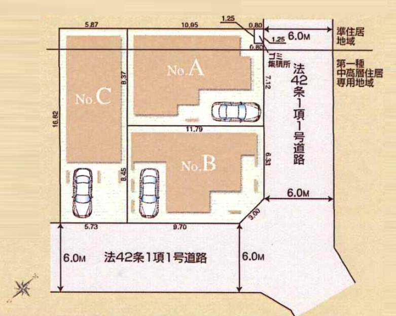 練馬区豊玉南2丁目　全3棟の区画図|区画図

現地ご見学希望・資料請求などお気軽にお問い合わせ下さい！
03-5990-5201