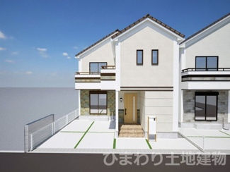 【外観】 | 南区大野台2丁目  1号棟 2期 | イメージパース（完成時に現況と異なる場合は現況優先となります）
