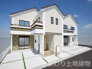 【外観】 | 南区大野台2丁目  1号棟 2期 | イメージパース（完成時に現況と異なる場合は現況優先となります）