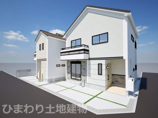 【外観】 | 南区大野台2丁目  1号棟 2期 | イメージパース（完成時に現況と異なる場合は現況優先となります）
