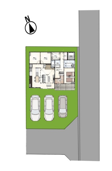 栃木市平柳町１丁目　新築戸建の区画図