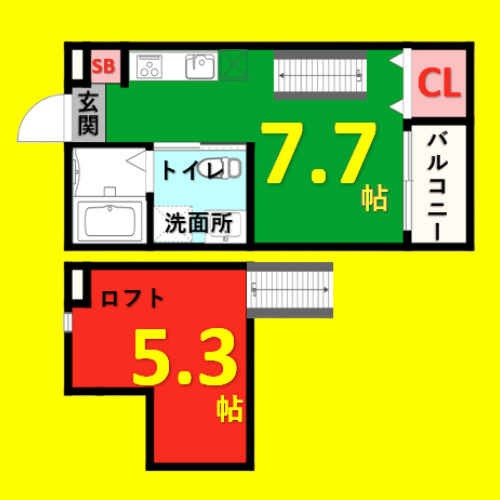 Amolir(アモリール)　名古屋市賃貸　仲介手数料無料の間取り