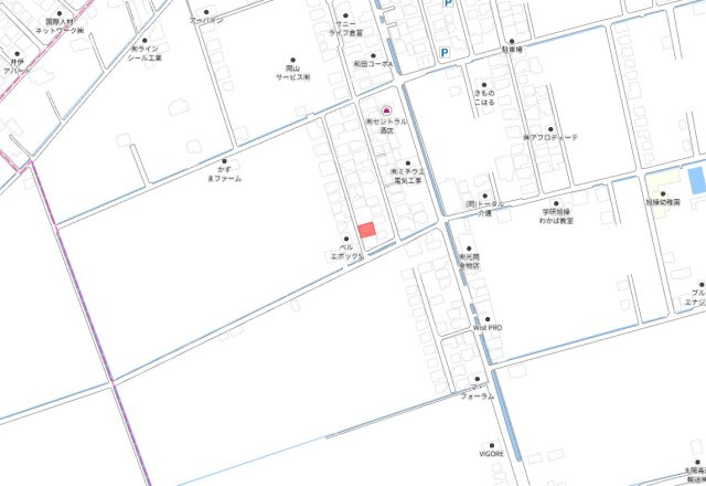 中区倉富　1区画の地図