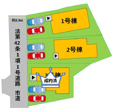 仲介手〇料不要　よかタウンBloom　Adoble東区湖東２丁目１期【健軍小・湖東中】の区画図