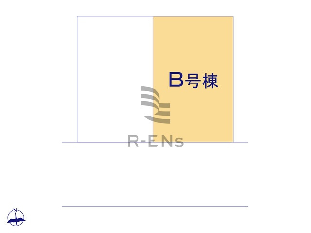 【区画図】 | 練馬区南大泉１丁目　新築戸建て　B号棟 | 南面道路に面し、たっぷりの陽光が差し込む心地よい住まいです