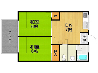 シティハイム橘の間取り