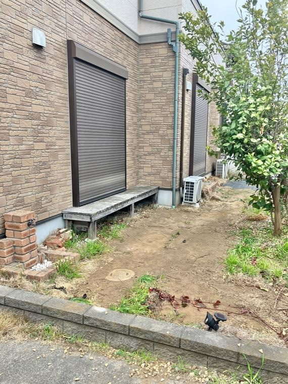 松戸新田戸建の庭