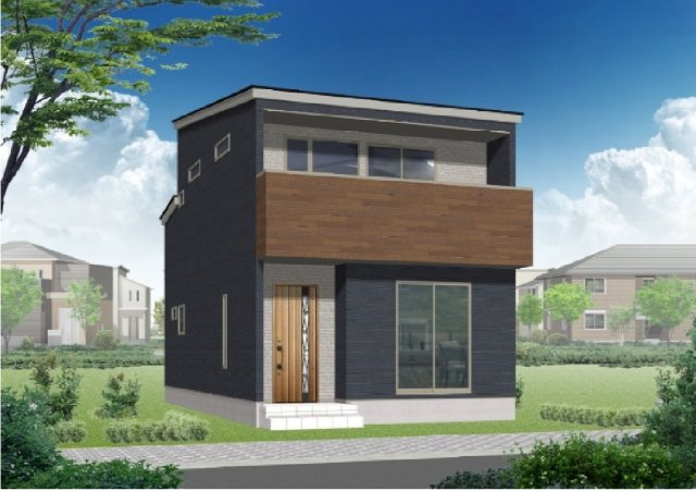 土佐市高岡町乙　新築住宅の外観パース|外観パースです