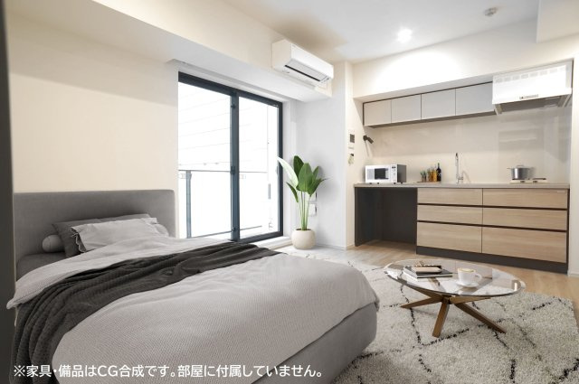 プライムメゾン亀戸のロビー|※家具・備品はCG合成です。部屋に付属していません。