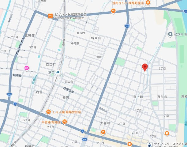 姫路市宮上町2丁目　中古戸建の地図