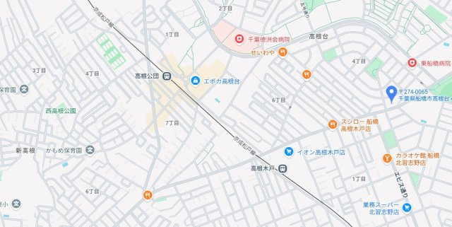 東海ビル高根台の地図