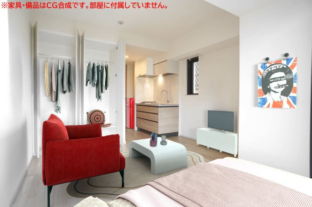 プライムメゾン亀戸の寝室|※家具・備品はCG合成です。部屋に付属していません。