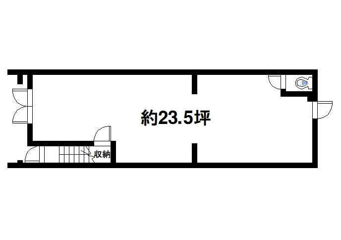 天理本通り商店街店舗の間取り