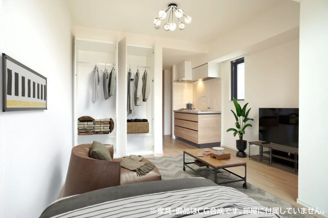 プライムメゾン亀戸の寝室|※家具・備品はCG合成です。部屋に付属していません。