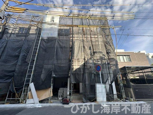 平塚市夕陽ヶ丘　新築戸建　全２棟の外観|6月2日撮影　建築中　現地外観