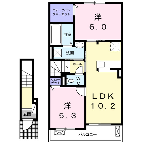 コンフォールＨの間取り|間取図