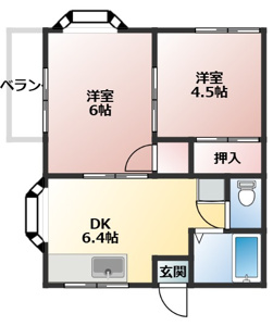 ２LDKの物件になります。