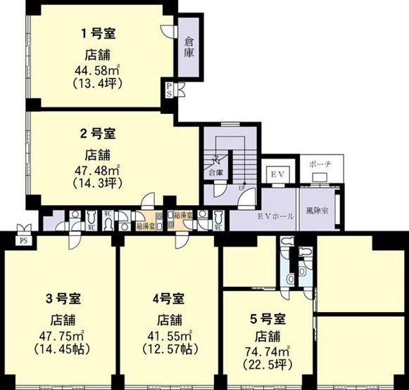 【間取り】 | 花室ヒルズＢ棟テナント