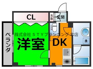 仲介手数料0円！キャッスルM&Kの間取り