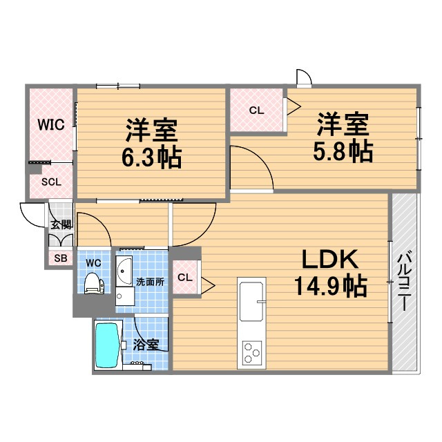 AZURE天道町の間取り