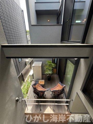 藤沢市大庭　中古戸建の庭|ウッドデッキ