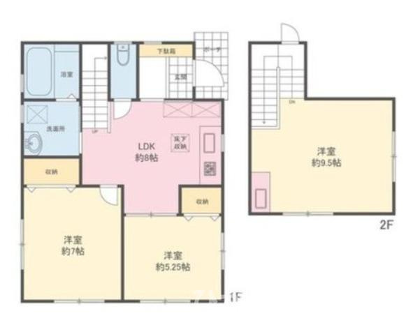 藤沢市辻堂東海岸３丁目　中古戸建の間取り|南向き　３LDK