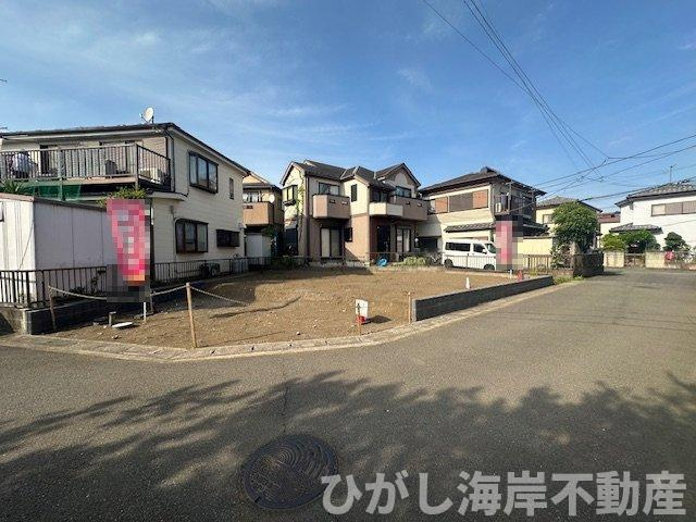 茅ヶ崎市香川２丁目　新築戸建　の外観|4月24日撮影　建築前　現地外観