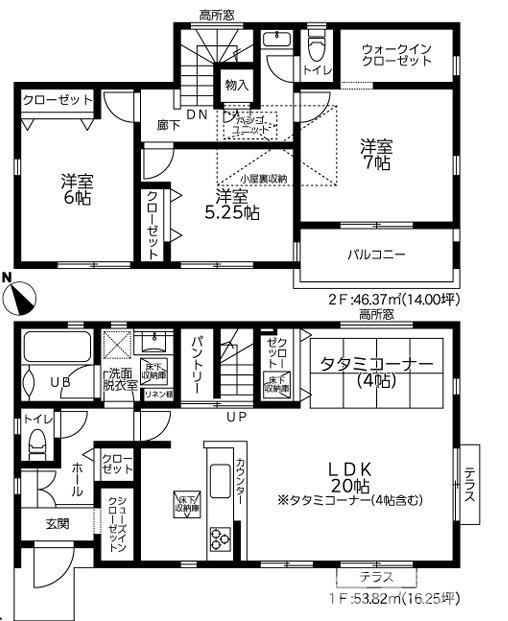 茅ヶ崎市香川２丁目　新築戸建　の間取り|南向き　３LDK