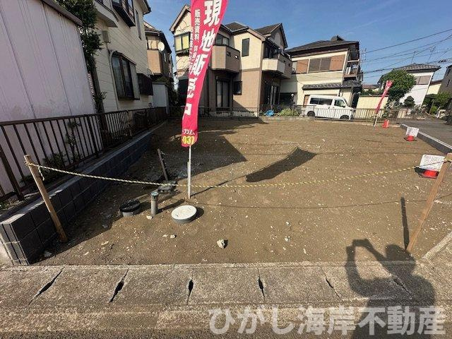茅ヶ崎市香川２丁目　新築戸建　の駐車場|4月24日撮影　建築前　駐車スペース