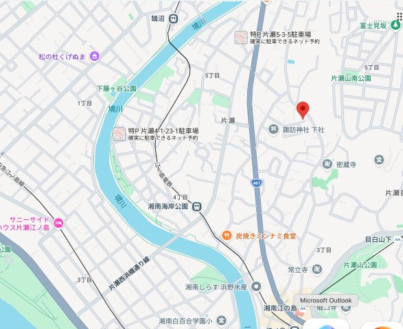 藤沢市片瀬2丁目　中古戸建の地図|ナビは藤沢市片瀬2-17-11です