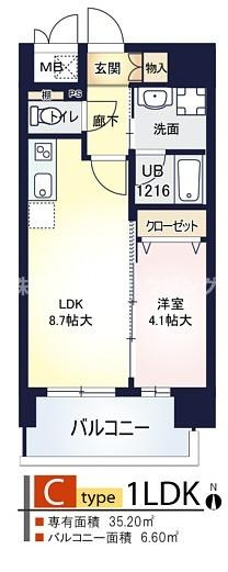 ルーヴェンブルン豊津の間取り