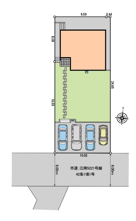 [新築住宅] 熊谷市江南中央1丁目 全1邸の区画図