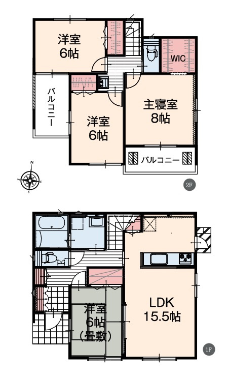 [新築住宅] 熊谷市江南中央1丁目 全1邸の間取り